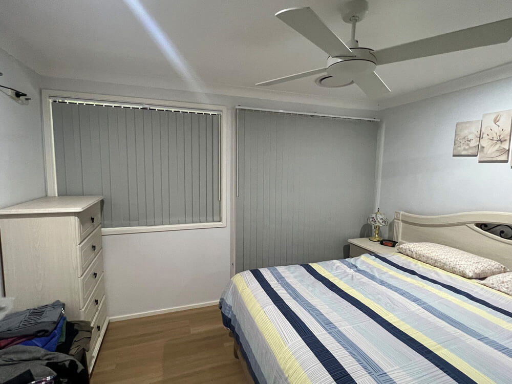 Vertical Blinds for Privacy Vertical blinds for privacy in a contemporary home interior.