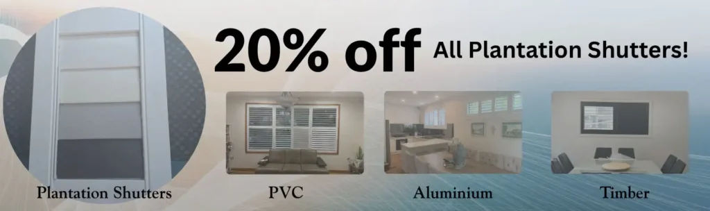 20% off plantation shutters sale by The Blind Crew