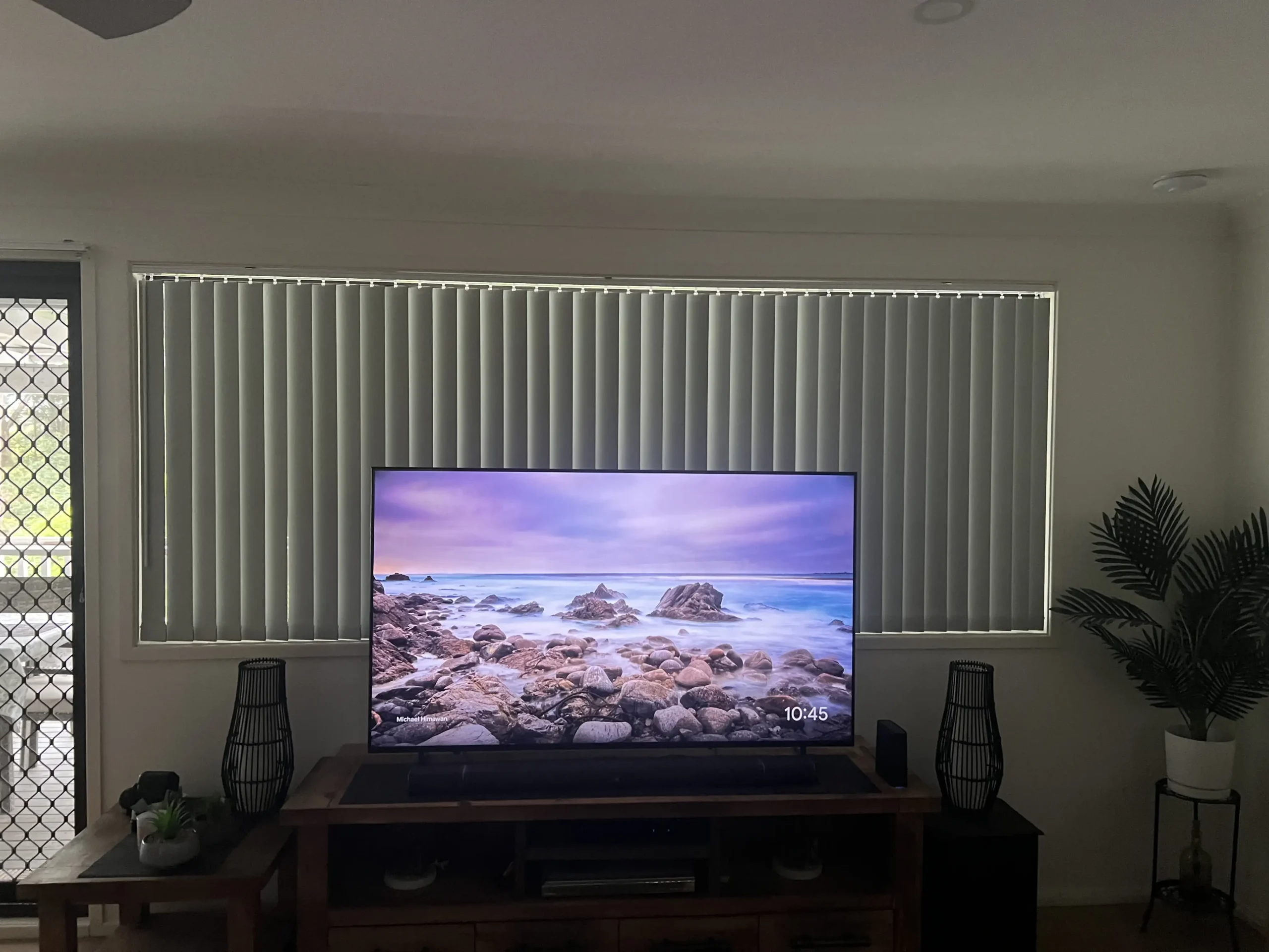 Vertical Blinds to Reduce Glare – The Blind Crew Custom vertical blinds reducing glare while maintaining natural light – Central Coast installation by The Blind Crew.