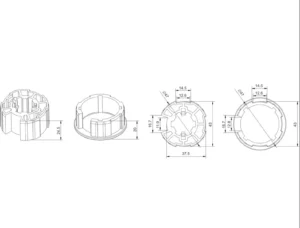 Alpha A2314 51mm Blindware tube crown and drive for roller blinds