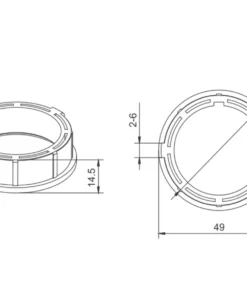 Alpha A2324+45 Alum Trans drive+clip aluminium transit drive