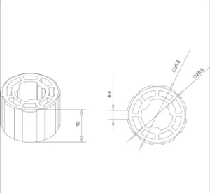 Alpha A2201 Crown and Drive for 30mm Motors