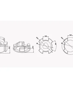 Alpha A2203 Crown and Drive for 30mm Motors installed in roller tube