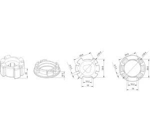 Alpha A2205 Crown and Drive for 30mm Motors installed in roller tube
