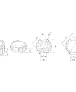 Alpha A2208 Crown and Drive for 30mm Motors installed in roller tube