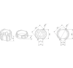 Alpha A2208 Crown and Drive for 30mm Motors installed in roller tube