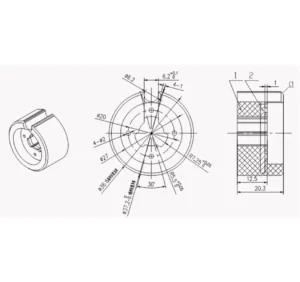 Alpha A2213 Crown and Drive for 30mm Motors installed in blind tube
