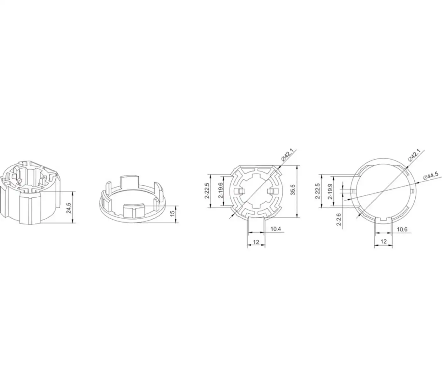 Alpha A2334 Crown and Drive for Alpha 40mm motors