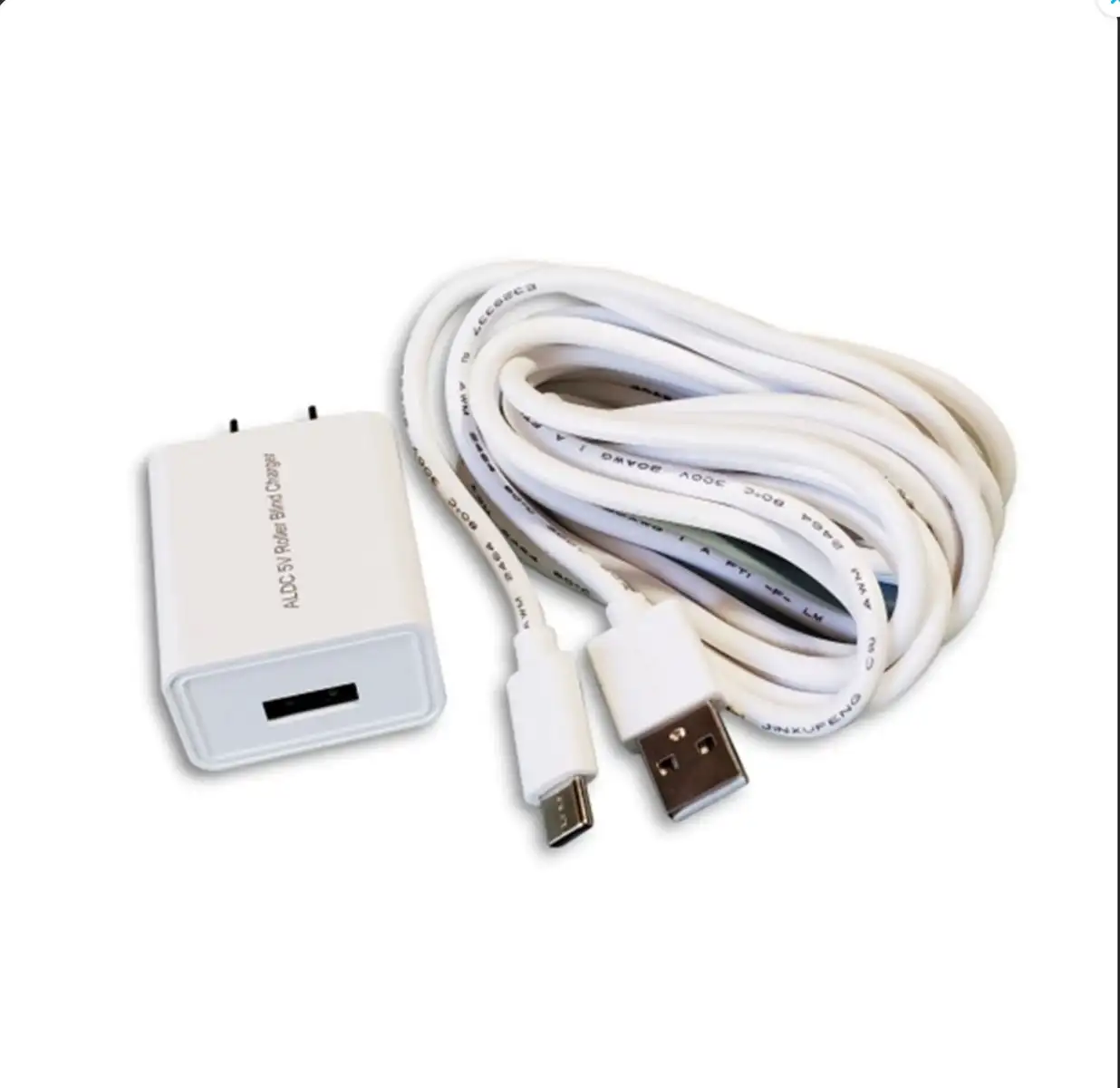 Alpha ALDC 5V-C 3m Charger with USB-C cable for Alpha rechargeable blind motors.