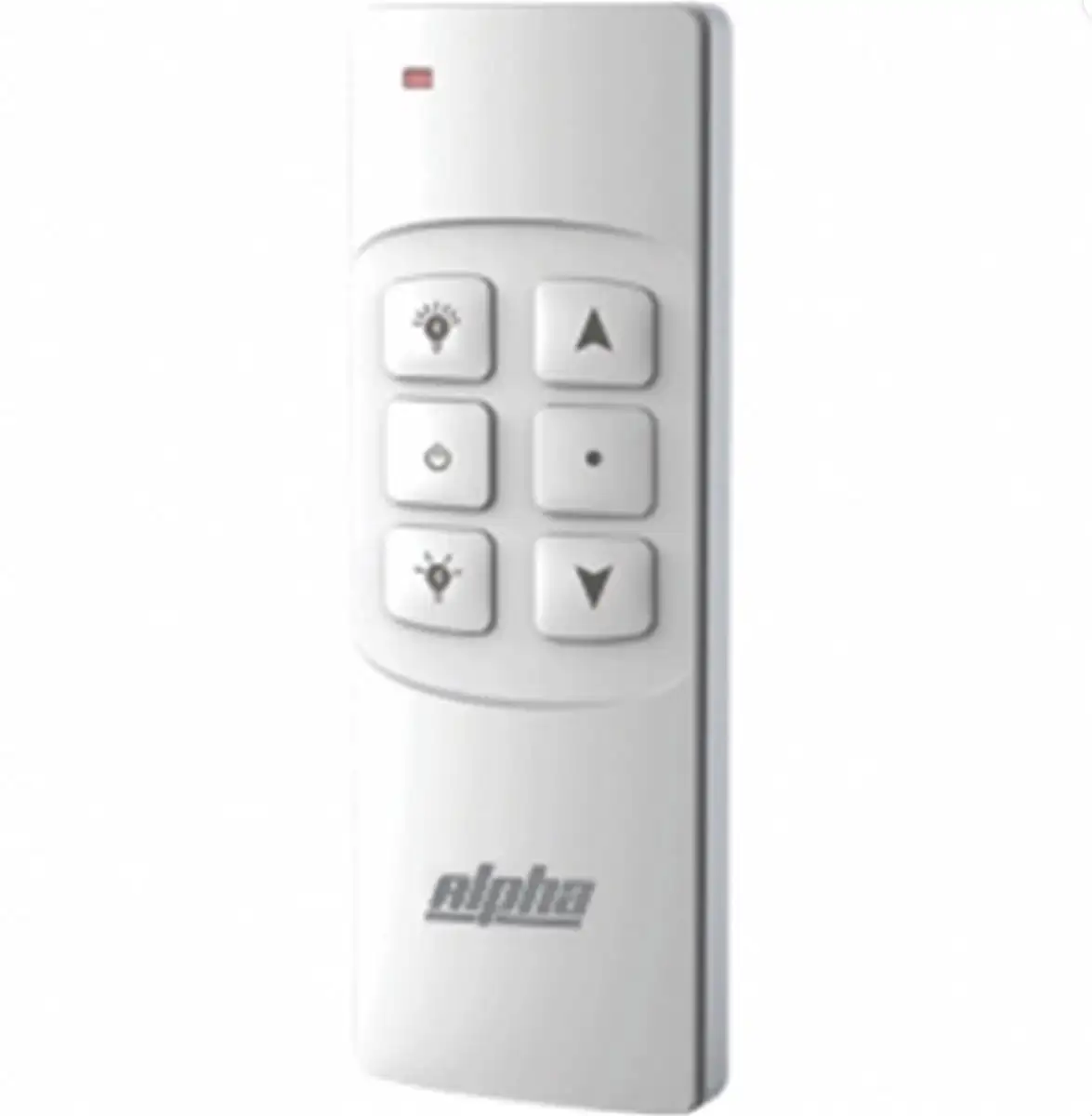 Alpha RE301-LED single-channel remote with LED dimming controls and magnetic wall mount