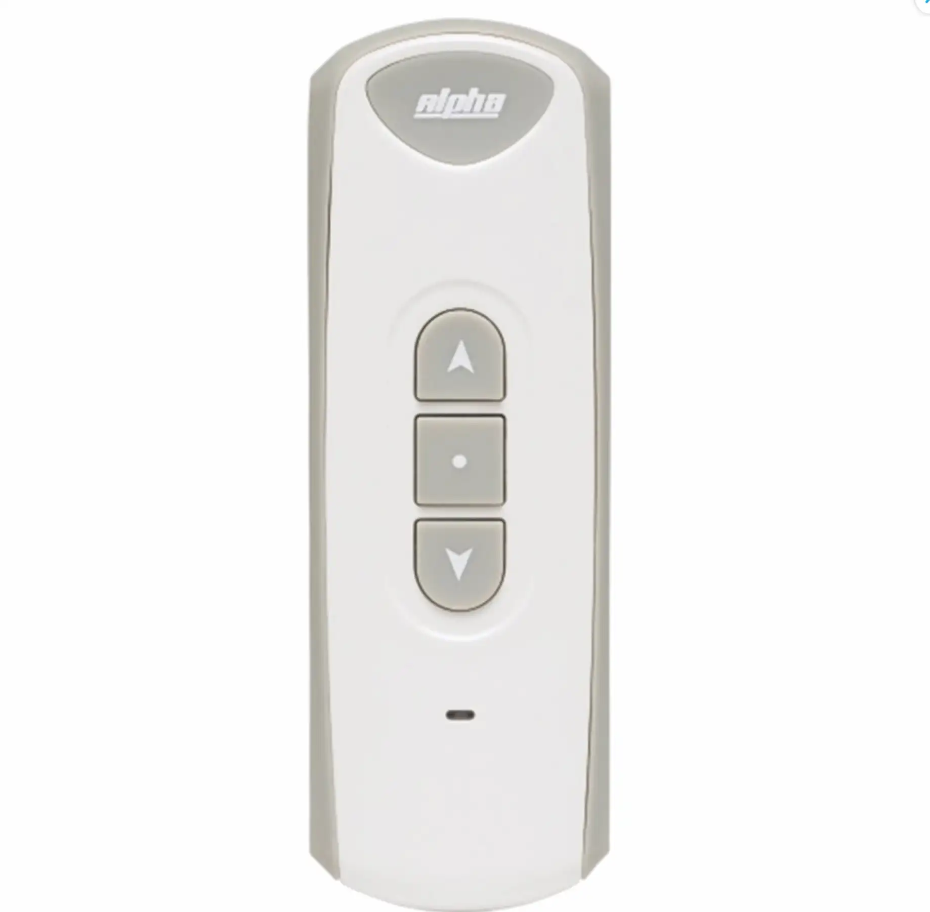 Alpha Pioneer RE101 single channel Remote with rubberised edges and UP/STOP/DOWN buttons.
